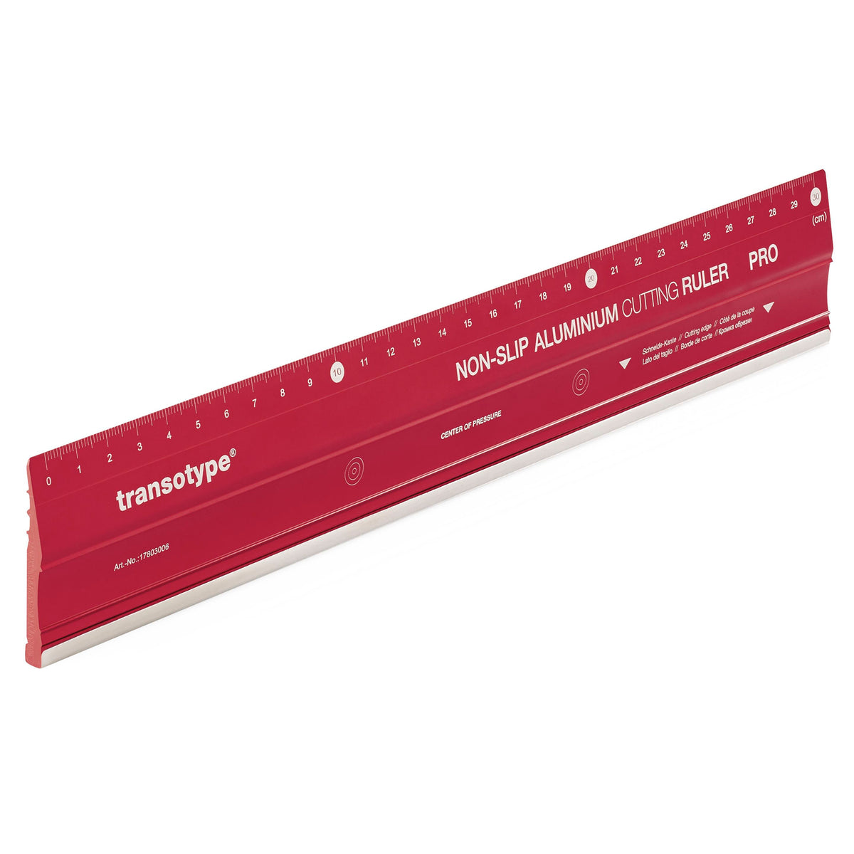 Ál reglustíka - Aluminum Ruler Red Pro - 30 cm