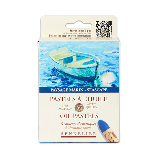 Olíupastel Sett - 6 stk - Seascape - Pastel á 'l huile