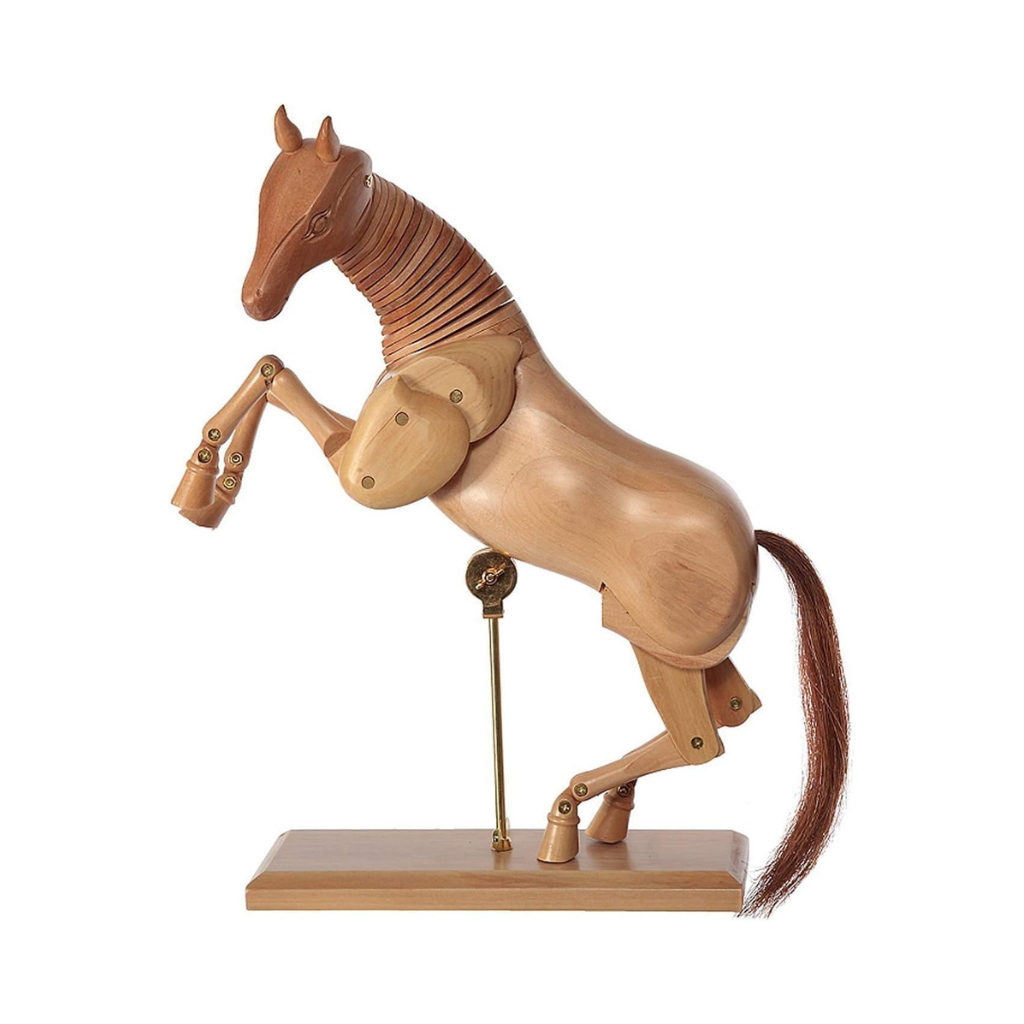 Liðaður tréhestur til teikningar - 50 cm