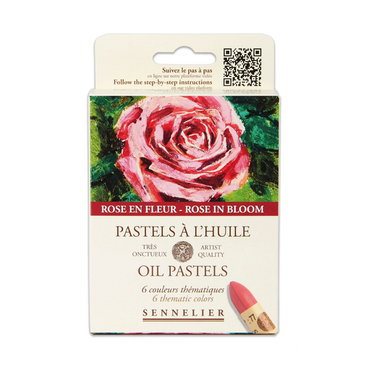 Olíupastel Sett - 6 stk - Rose in bloom - Pastel á 'l huile