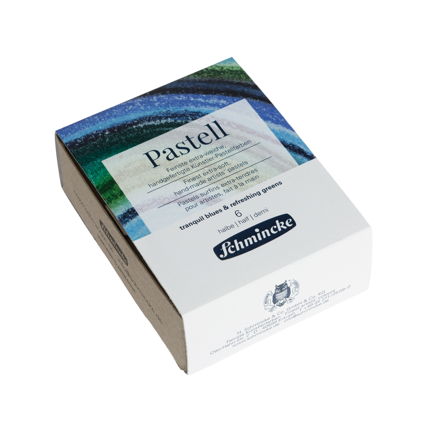Pastellsett - bláir og grænir tónar - 6 hálfir litir