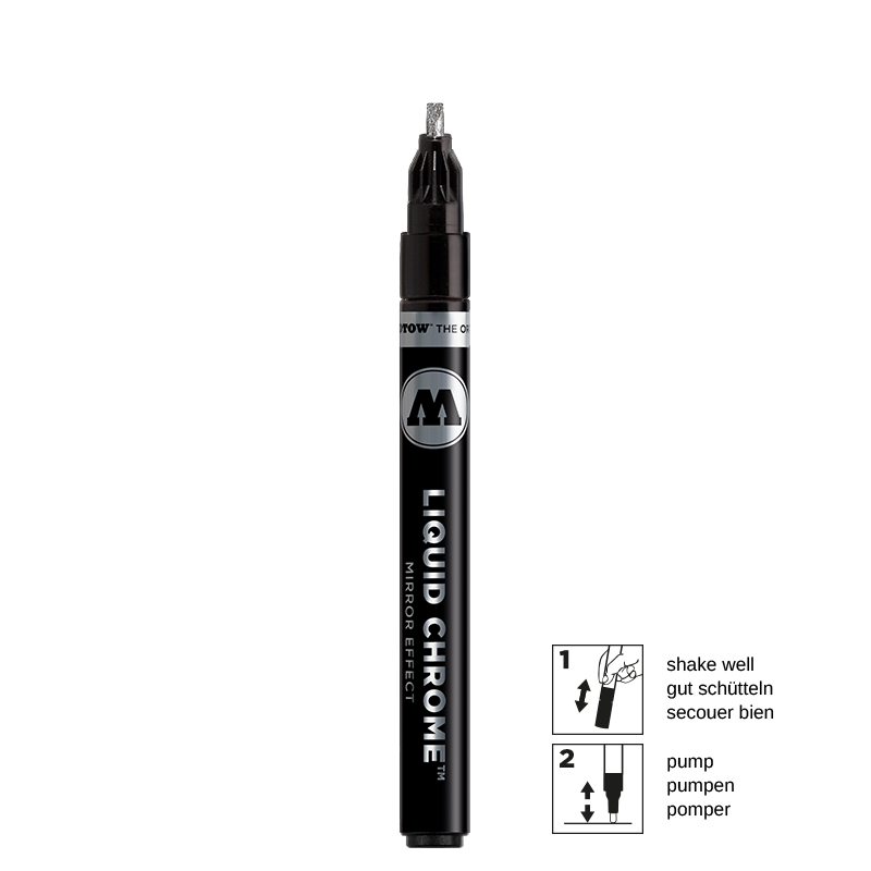 Króm lakk penni Liquid Chrome™ Marker Calligraphy 3mm