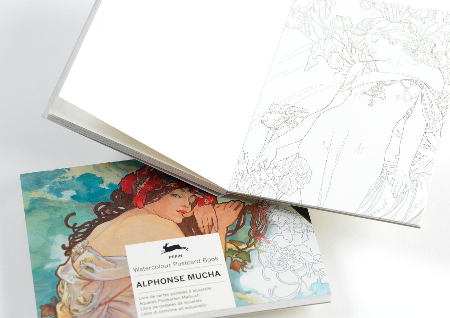 The Pepin Press Vatnslita Póstkort - Alphonse Mucha