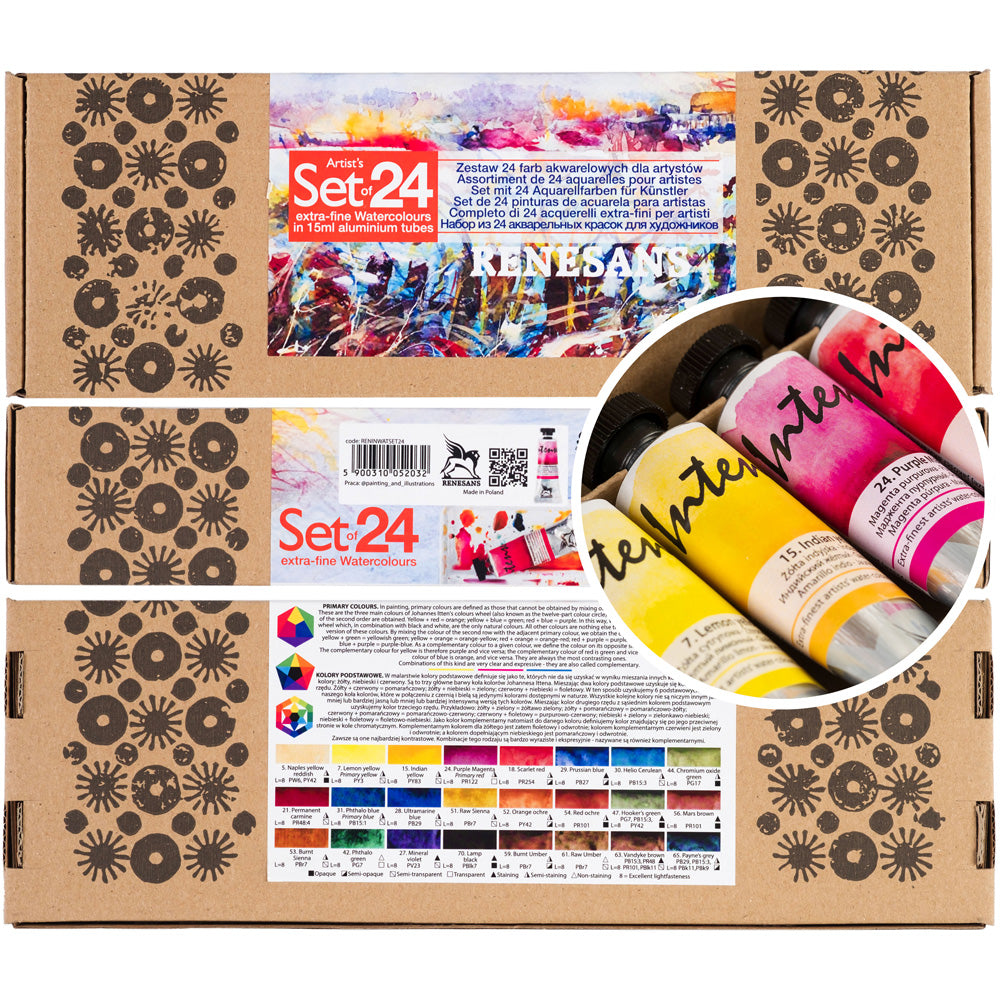 Intense Vatnslita sett 24 x 15 ml í pappakassa