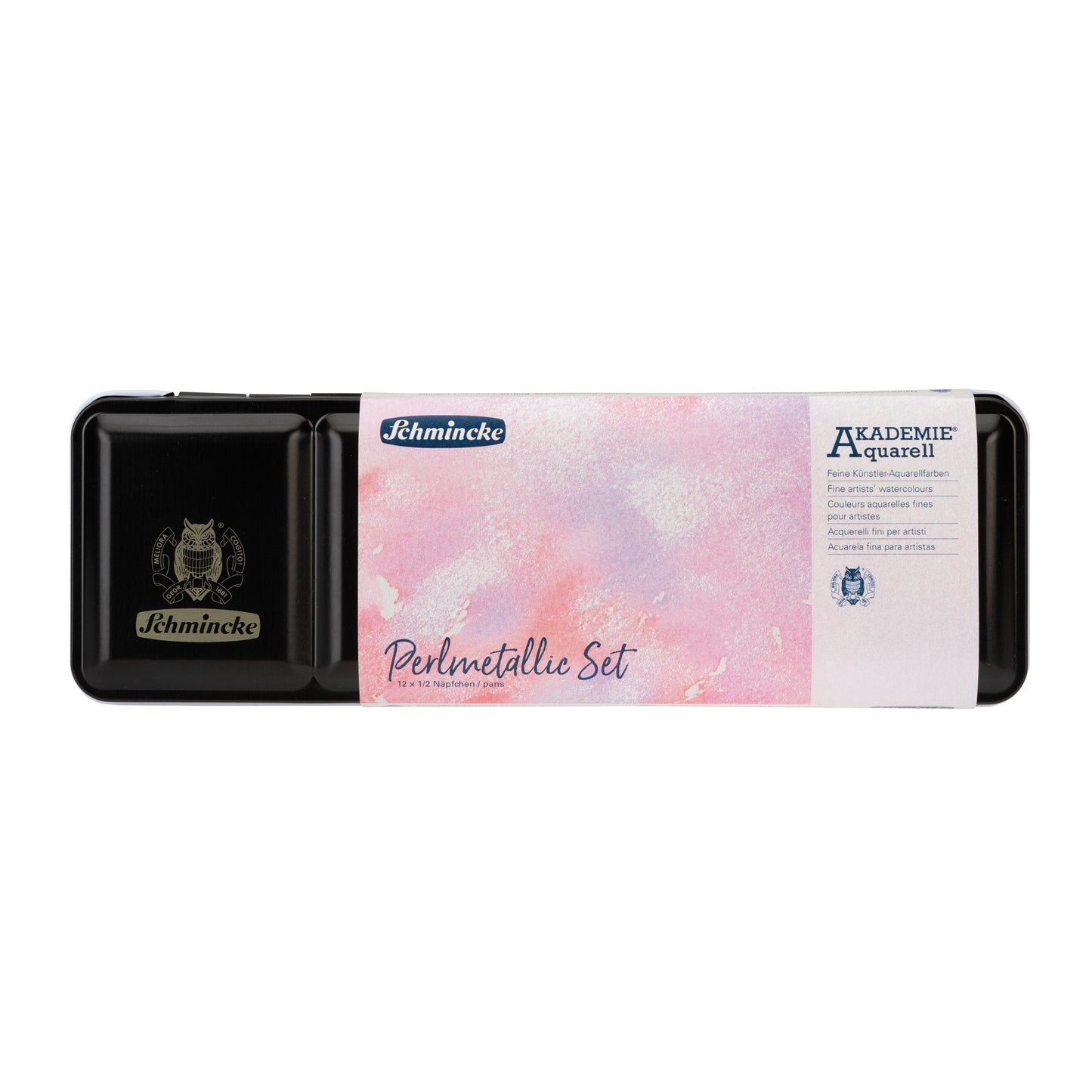 Akademie Pearl Metallic vatnslitasett - 12 hálf kubbar