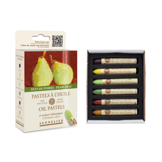 Olíupastel Sett - 6 stk - Pears duo - Pastel á 'l huile