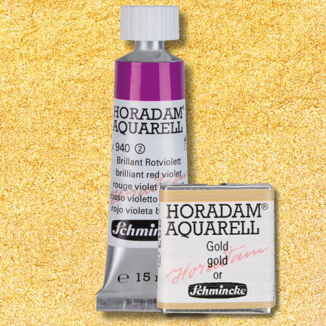 Vatnslitir HORADAM® AQUARELL - gull, silfur og fluorescent
