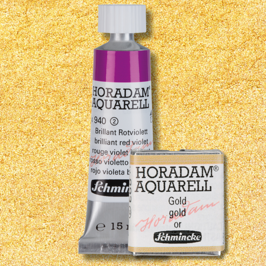 Vatnslitir HORADAM® AQUARELL - gull, silfur og fluorescent