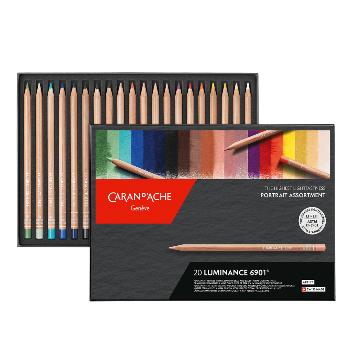 Box með 20 LUMINANCE 6901™ trélitum - Portrait assortment