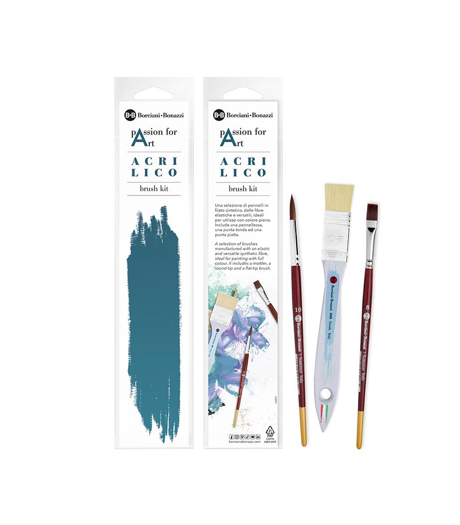 Pensla sett - PASSION FOR ART - akrýlmálun (3 stk)