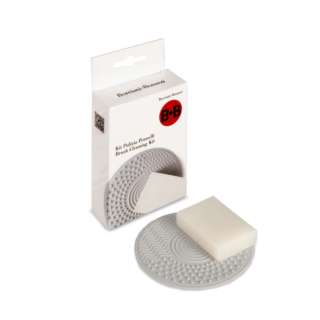 Sett fyrir pensla hreinsun - inniheldur sápu og sílíkon mottu