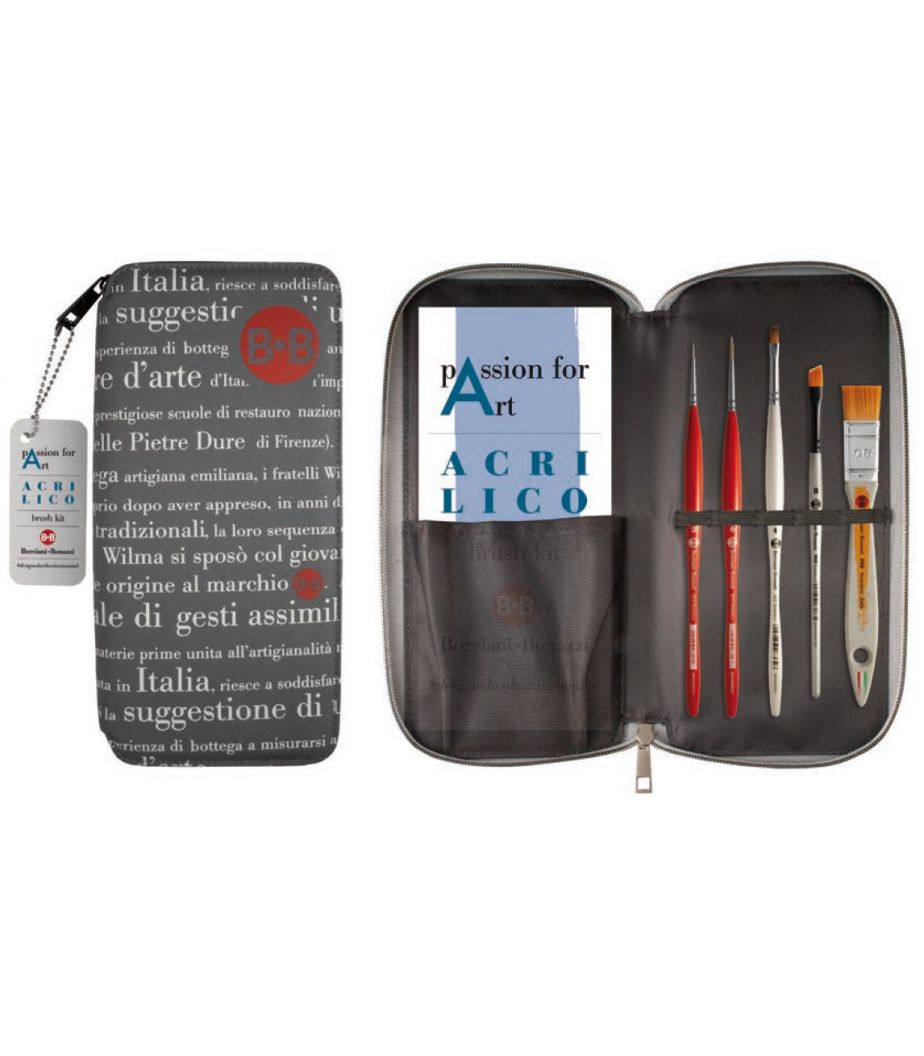 Pensla sett í veska PASSION FOR ART (5 stk)– akrýl málun