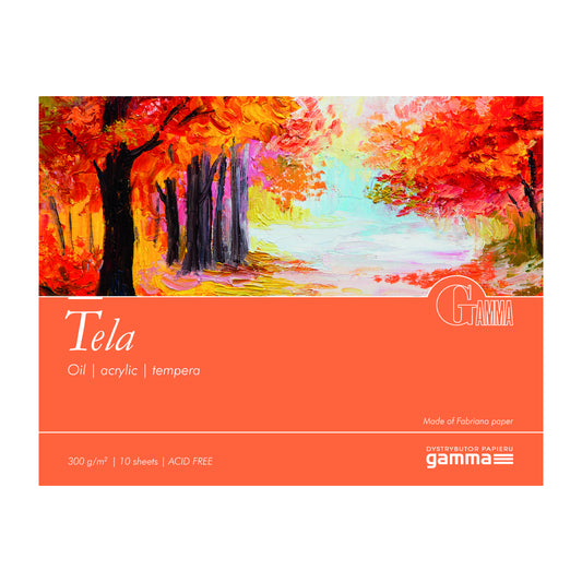 Olíulitablokk TELA 10 blaðsiður 300 g/m²