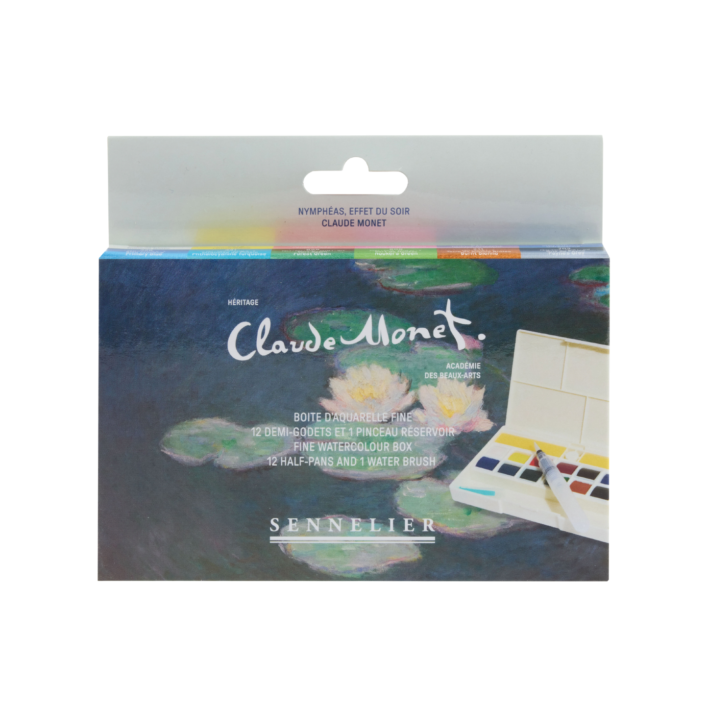 La Petite Aquarelle Monet - Water Lilies vatnslitasett