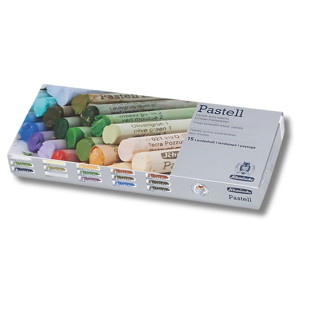 Schmincke Pastell Sett - 15 x landslag þurrpastell