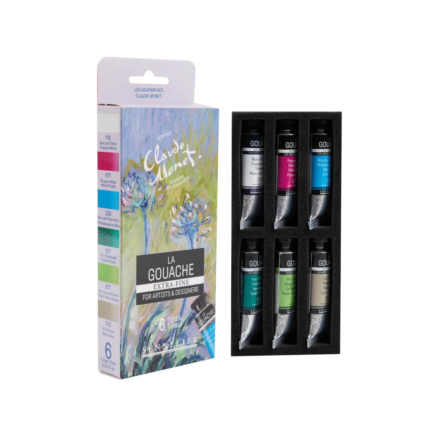 Monet gouache sett - Agapanthus - 6 × 10 ml