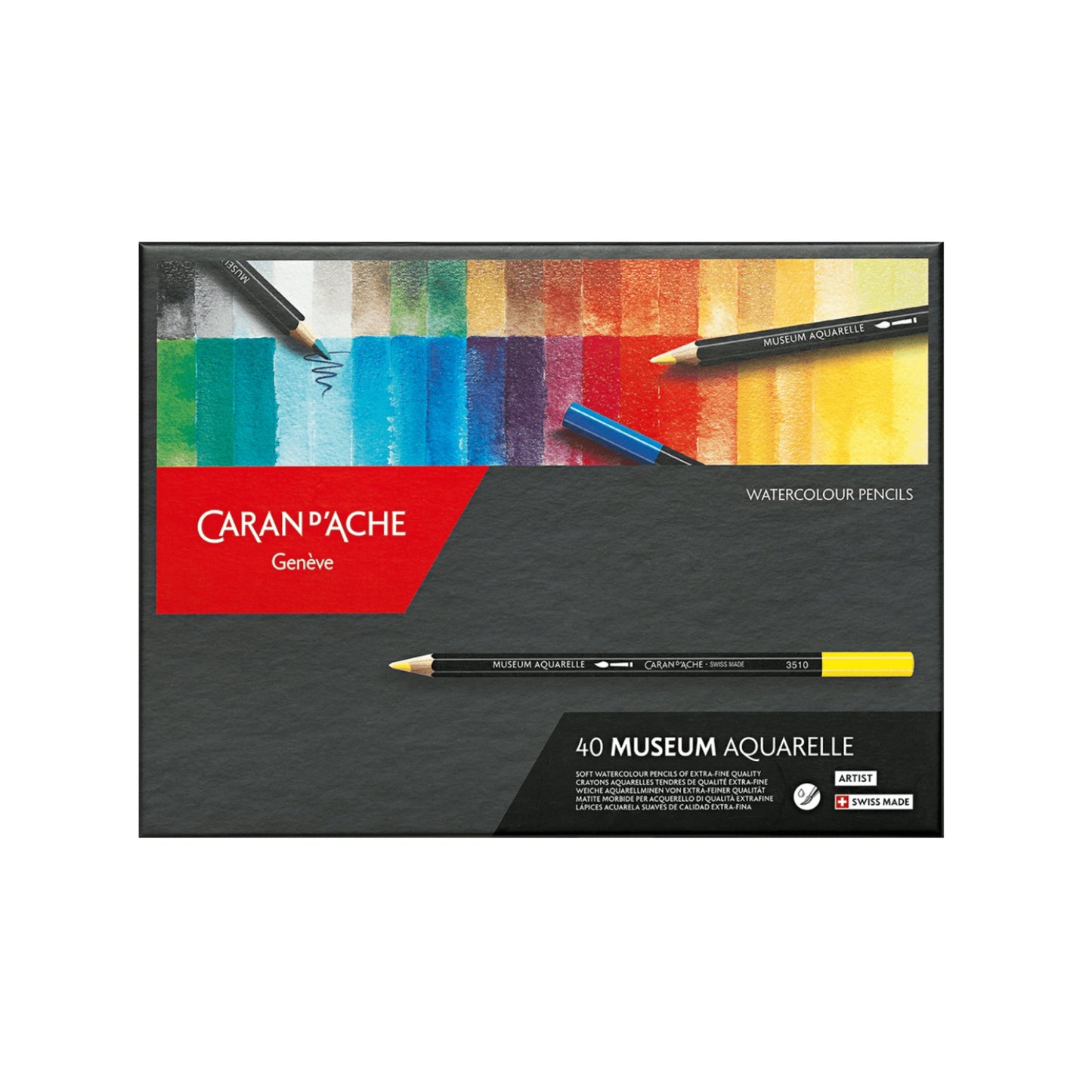 Box með 40 trélitum - MUSEUM Aquarelle