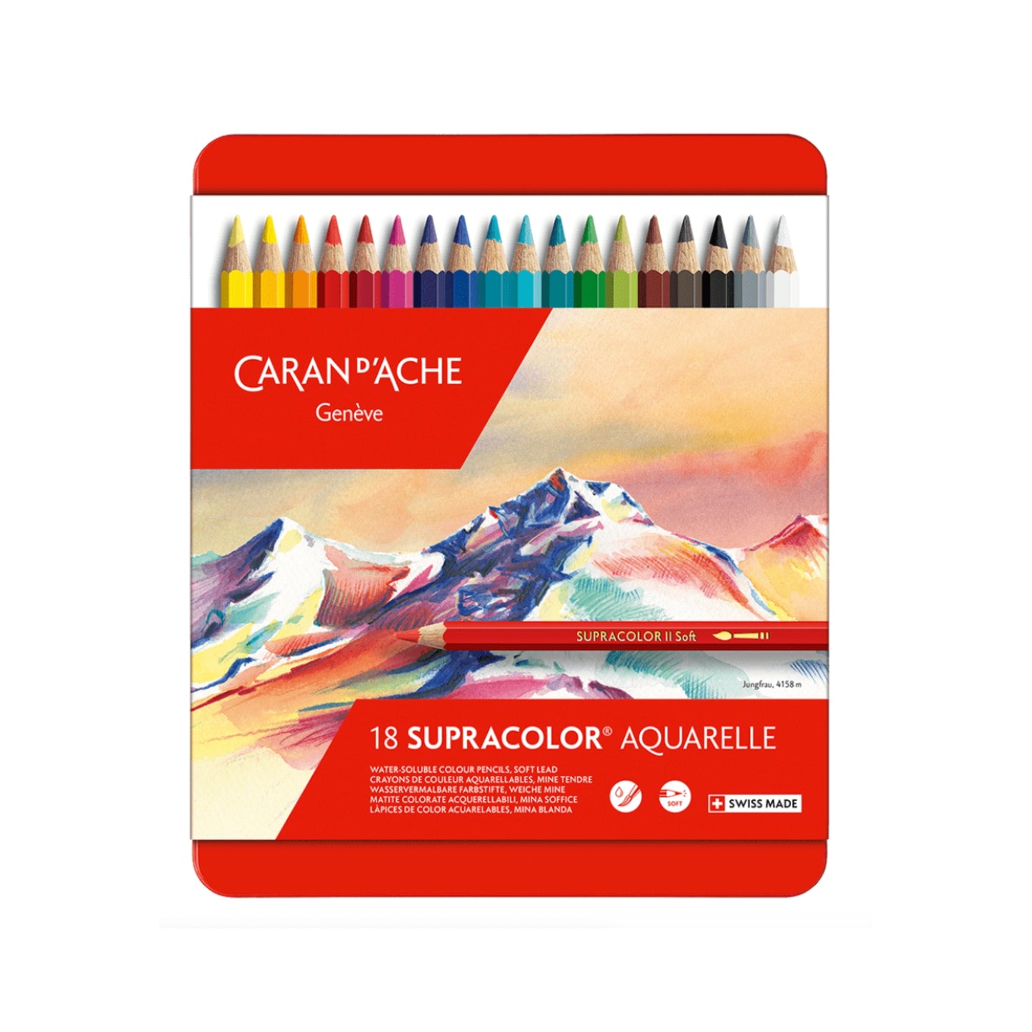 Kassi með 18 SUPRACOLOR™ Aquarelle trélitum