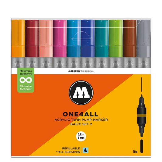 Málningarpennasett ONE4ALL - Basic 2 - 10 stk