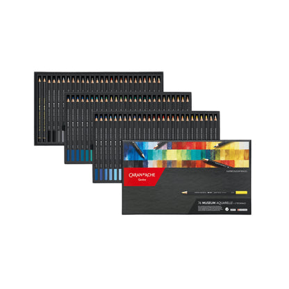 Box með 76 trélitum - MUSEUM Aquarelle