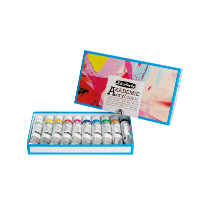 AKADEMIE akrýlmálningarsett - 10 × 20 ml