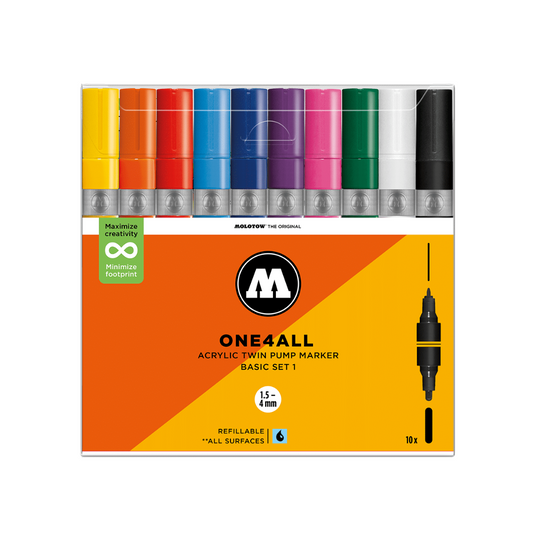 Málningarpennasett ONE4ALL - 10 stk