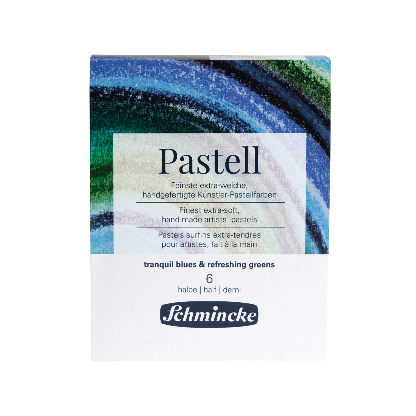 Pastellsett - bláir og grænir tónar - 6 hálfir litir