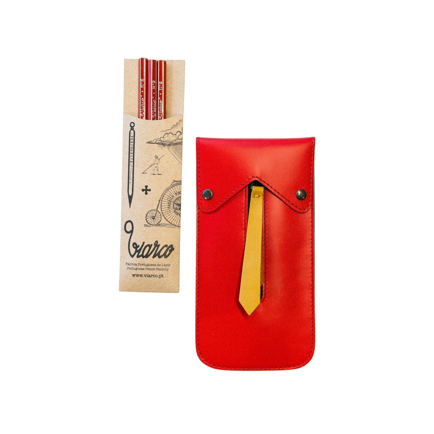 Gjafasett - blýantar í leður veski - Pencil Jacket