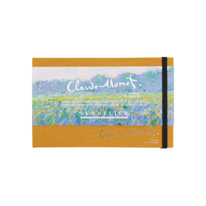 Claude Monet vatnslitaskissubók - Field of Yellow Irises - 9 × 14 cm
