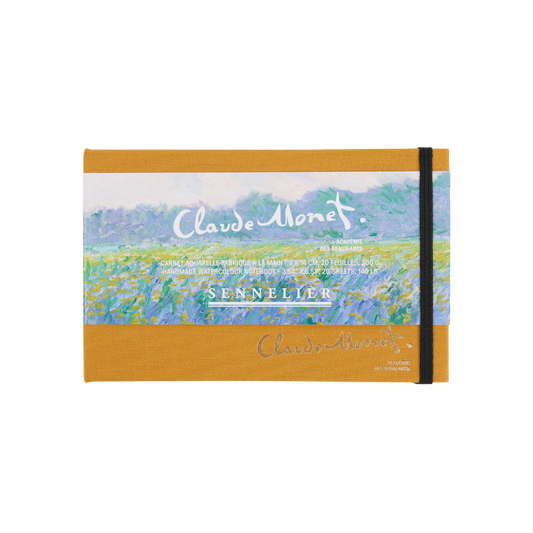 Claude Monet vatnslitaskissubók - Field of Yellow Irises - 9 × 14 cm