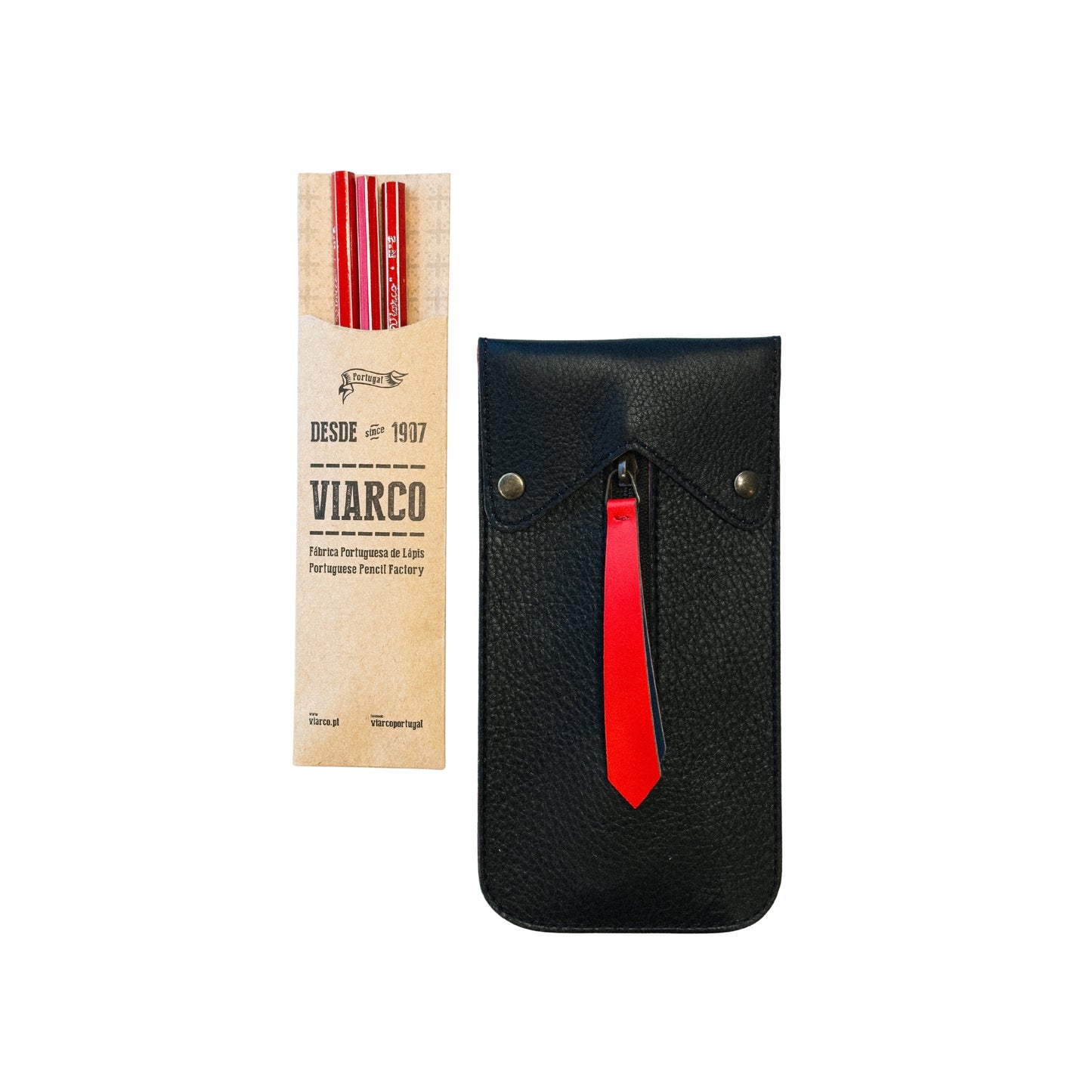 Gjafasett - blýantar í leður veski - Pencil Jacket