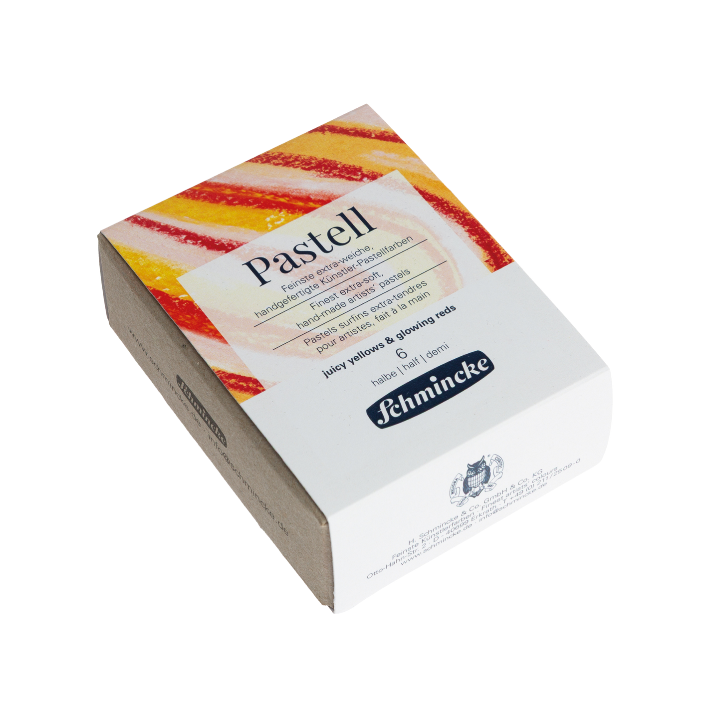 Pastellsett - gulir og rauðir tónar - 6 hálfir litir