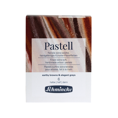Pastellsett - jarðbrúnir og gráir tónar - 6 hálfir litir