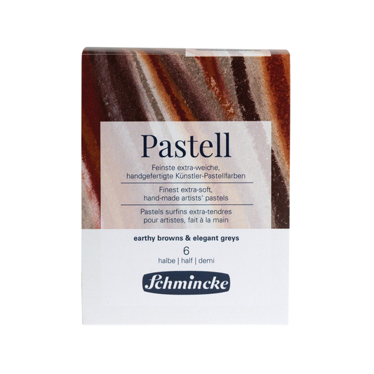 Pastellsett - jarðbrúnir og gráir tónar - 6 hálfir litir