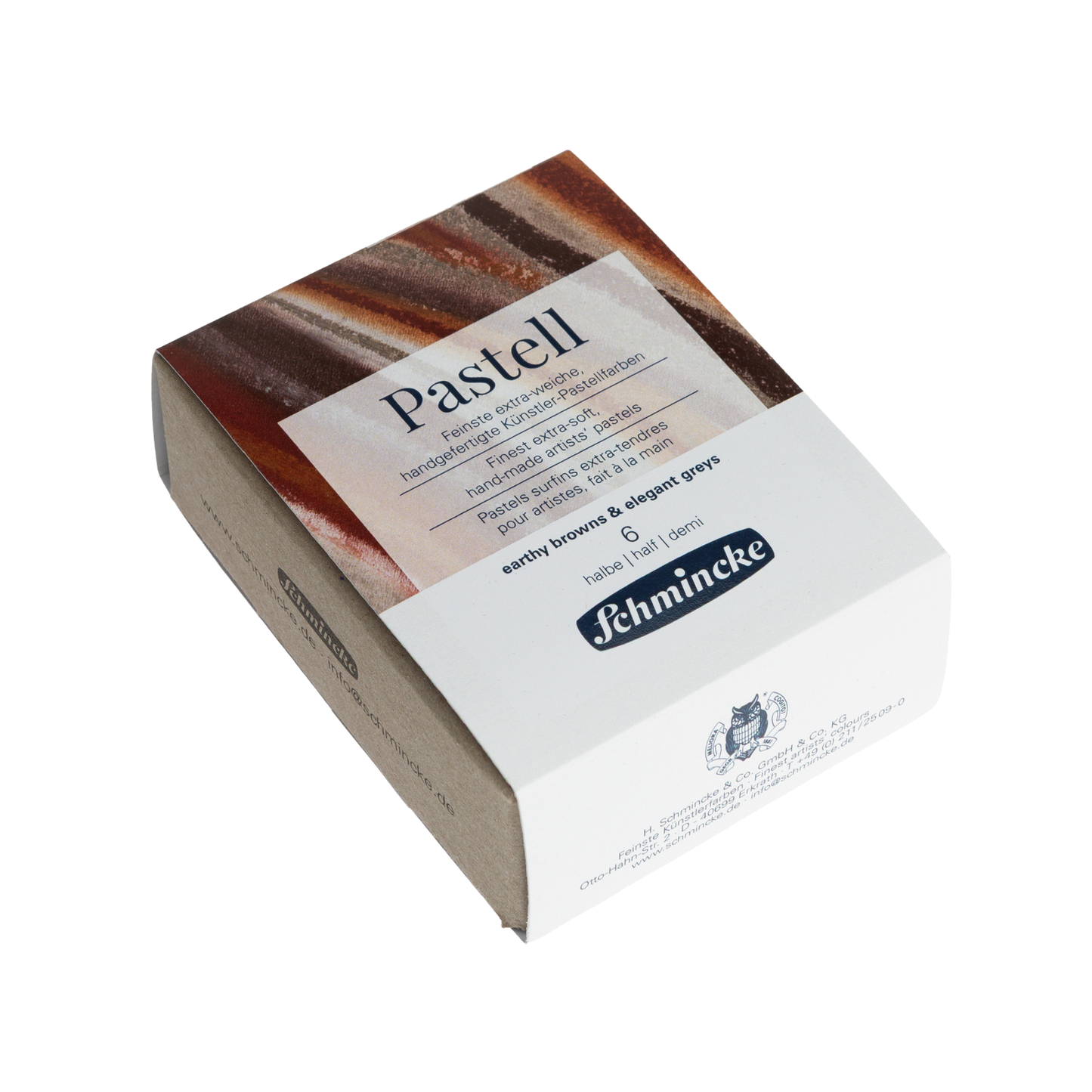 Pastellsett - jarðbrúnir og gráir tónar - 6 hálfir litir