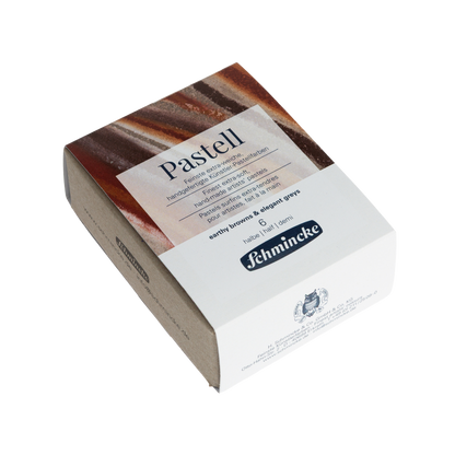 Pastellsett - jarðbrúnir og gráir tónar - 6 hálfir litir