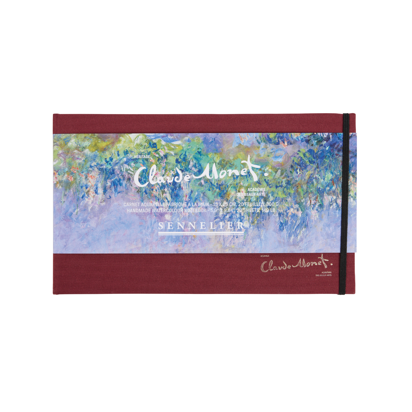Claude Monet vatnslitaskissubók - Wisteria - 15 × 25 cm