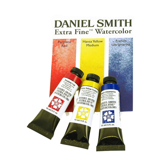 DANIEL SMITH Primary Colours vatnslitasett, 3 × 15 ml