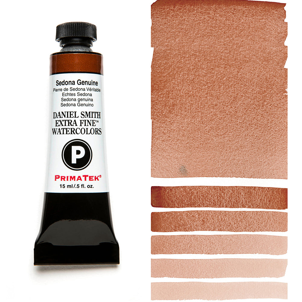 DANIEL SMITH PrimaTek Sedona Genuine 15 ml — tube and swatch