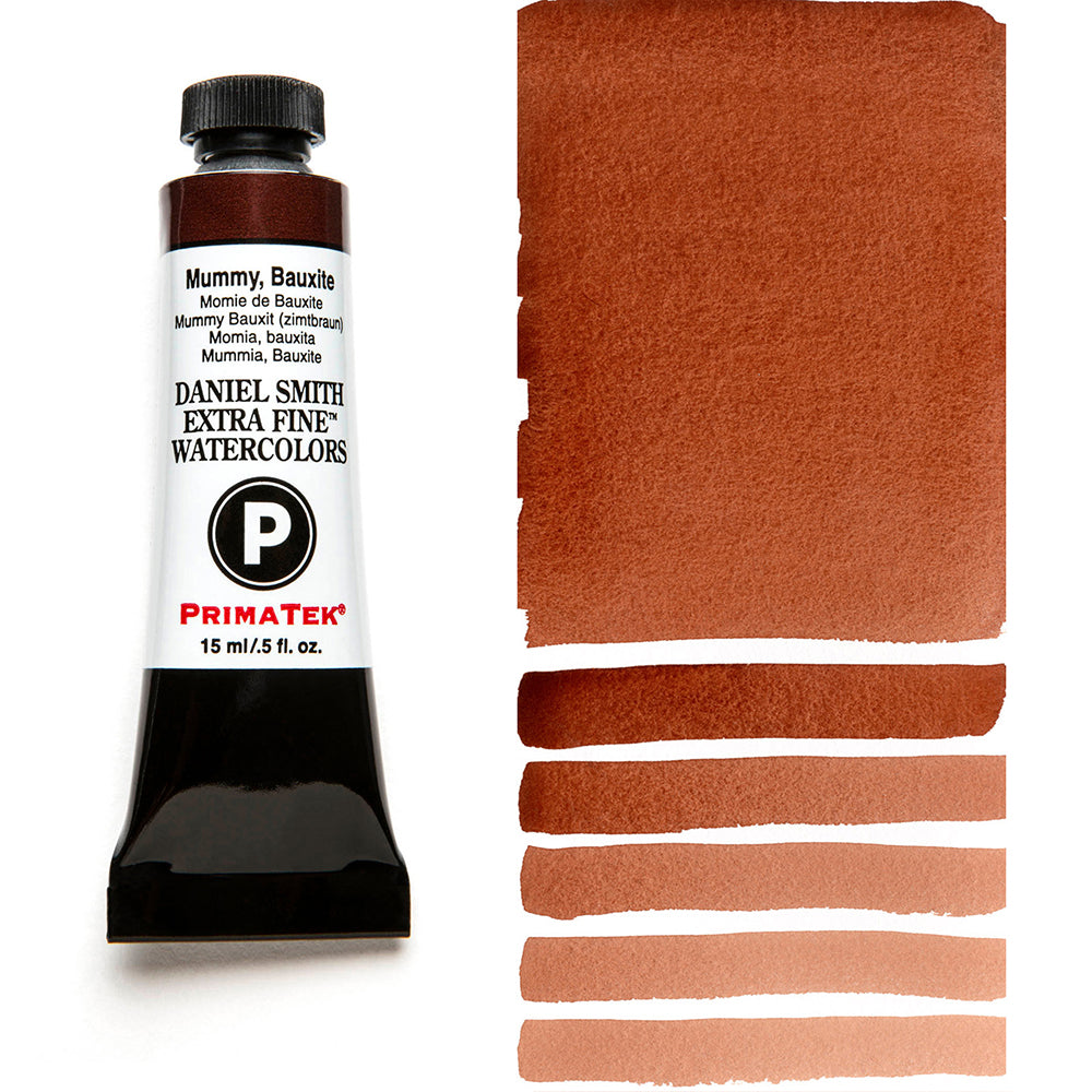DANIEL SMITH PrimaTek Mummy Bauxite 15 ml — tube and swatch