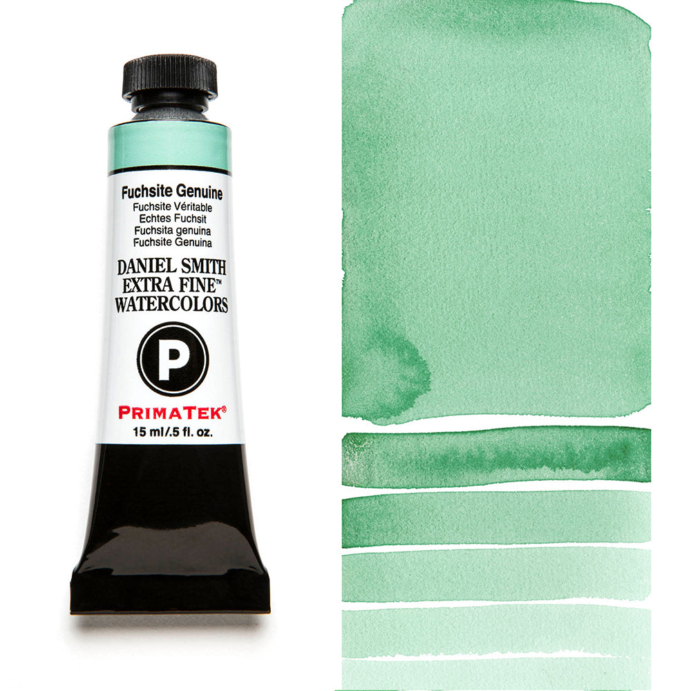 DANIEL SMITH PrimaTek Fuchsite Genuine 15 ml — tube and swatch