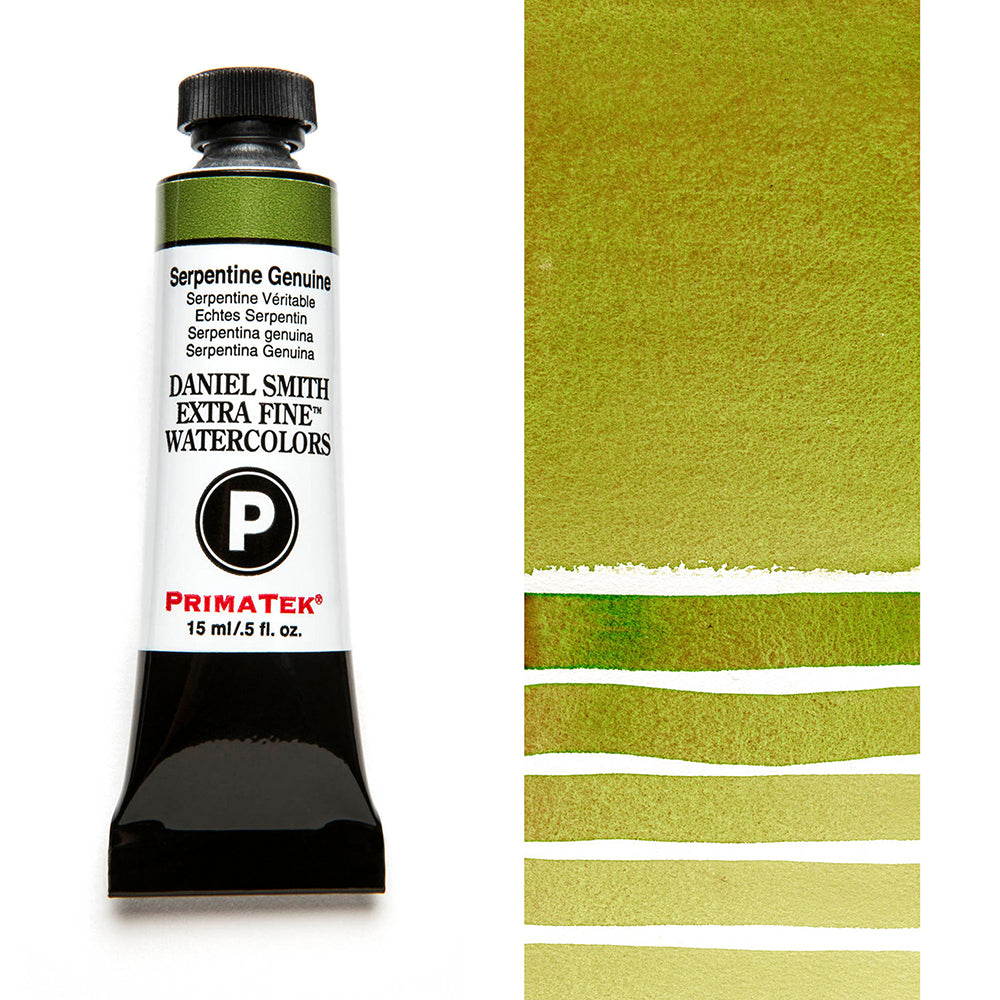 DANIEL SMITH PrimaTek Serpentine Genuine 15 ml — tube and swatch