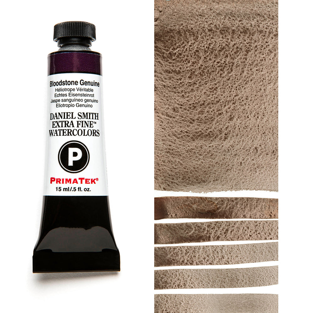 DANIEL SMITH PrimaTek Bloodstone Genuine 15 ml — tube and swatch
