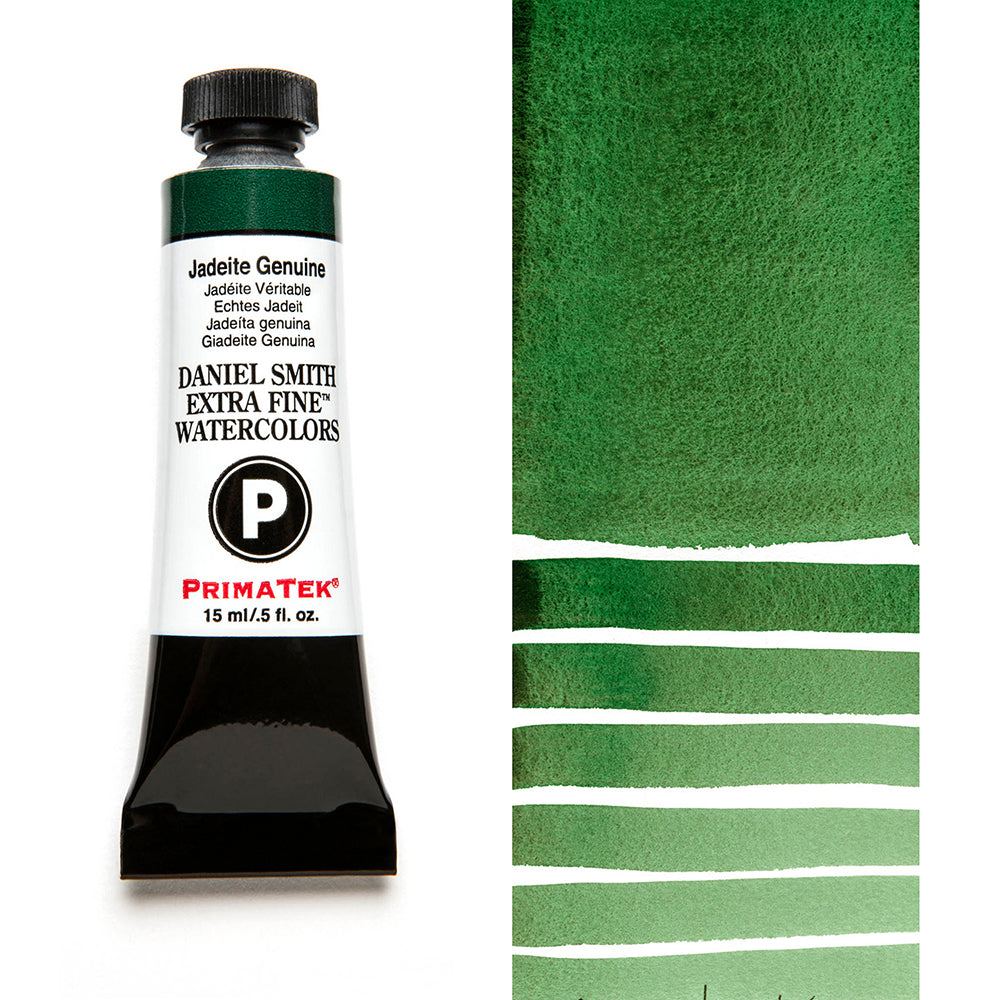 DANIEL SMITH PrimaTek Jadeite Genuine 15 ml — tube and swatch