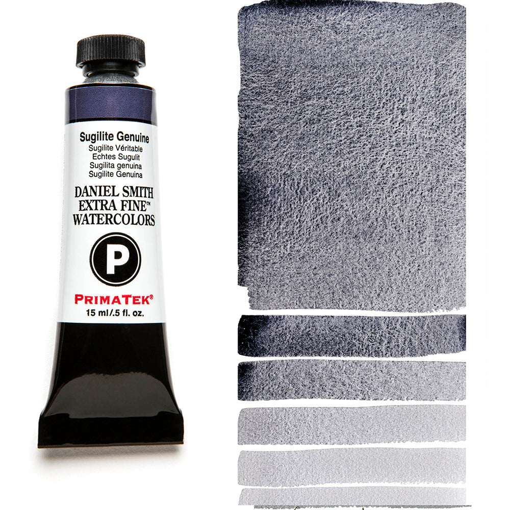 DANIEL SMITH PrimaTek Sugilite Genuine 15 ml — tube and swatch