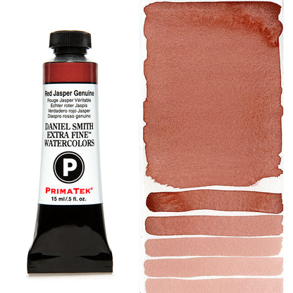 DANIEL SMITH PrimaTek Red Jasper Genuine 15 ml — tube and swatch