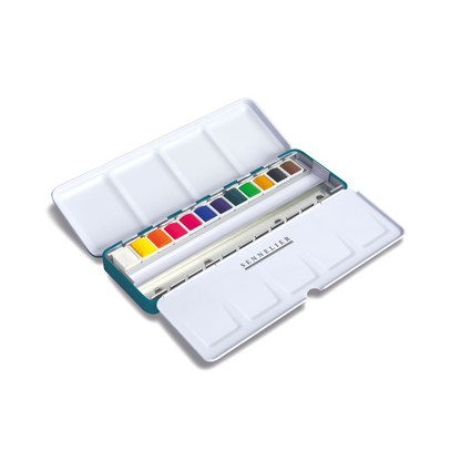Vatnslitasett "la petite Aquarelle" 12 hálf kubbar