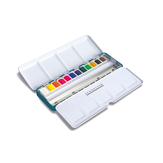 Vatnslitasett "la petite Aquarelle" 12 hálf kubbar