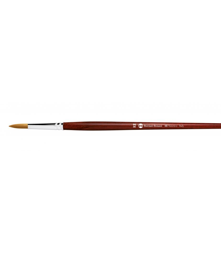 Series 13 rund brush with gold synthetic fibre and long handle