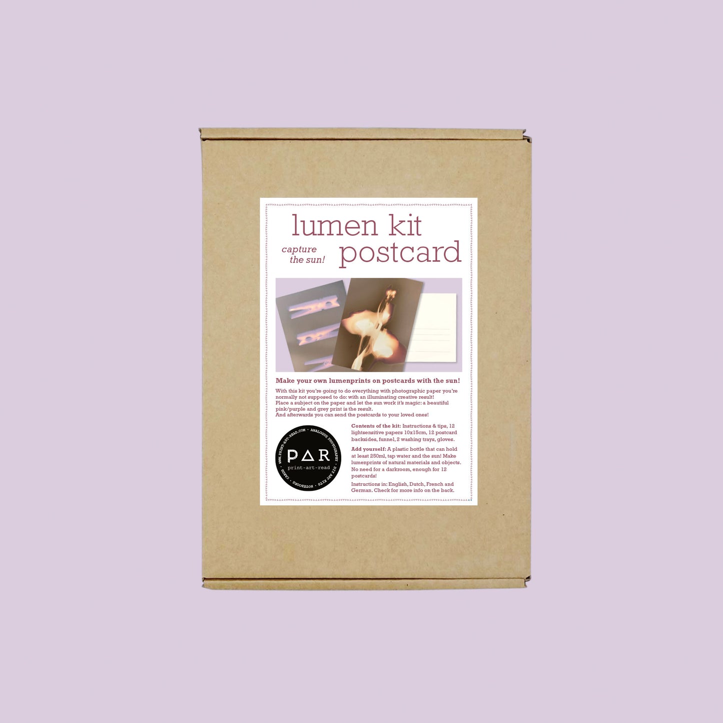 DIY Lumen kit – Postcard – 8 tungumál